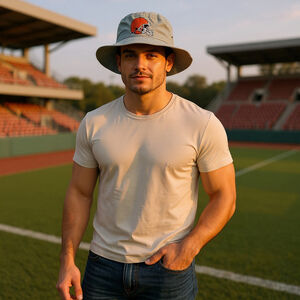 Unisex MBNA America Cleveland Browns Bucket Hat Gray Orange OS